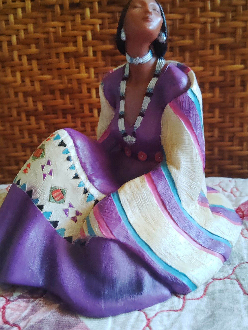 Adelbert's Design Americana Josephina Hand Painted Figurine Approx 7.5 X 7